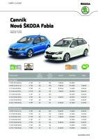 Skoda Fabia - cennik 2016 EUR 